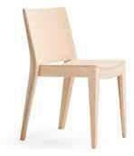 Mistral Bartoli 83 ADI Index Stacking chair with solid beechwood frame.