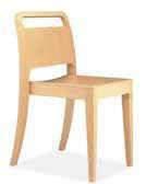 84 Moon Federico Rinoldi 2001 Stacking chair. Solid beechwood frame. Seat and back panels in beech plywood.