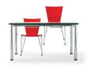 92 Break U.T.S. 71 * * h.without top 140x85 / 180x85 Table with special hook system for STORM, FLASH and PACIFIC chairs. Frame of high strength steel available in chromed or powder coated finishing.