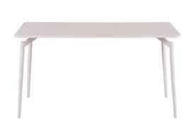 Cult U.T.S. 99 Square or rectangular table H. 71 cm. Two leg frame in steel directly fixed to the tabletop.