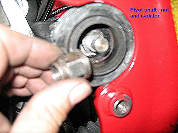 Remove your pivot shaft by removing the nuts off the shaft.