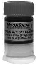 dye MOONSHINE A/C & R Universal Squeeze Dye Cartridges Compatible With: Mineral, Ester & Alkyl Benzene Lubricants (Tecumseh Approved) System Type Medium Residential Systems Medium-Large Light