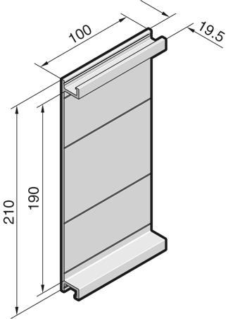 130 If the cover section is mounted from the front, the support panel (SV 9340.220) is needed for stability. The use of a base tray is compulsory for applications in accordance with UL 508A.