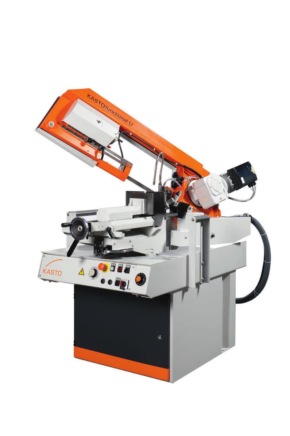 Infinitely adjustable cutting feed Horizontal clamping vice with fast adjustment Infinitely