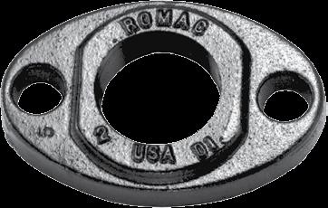 MISCELLANEOUS METER COMPANION FLANGES & GASKETS www.romac.com 1-800-426-9341 ROMAC COMPANION FLANGE CASTINGS: Ductile iron per ASTM A 536, Grade 65-45-12. Black shopcoat.
