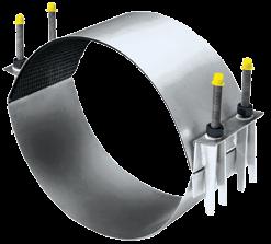 REPAIR CLAMPS STYLE CC DOUBLE SECTION REPAIR CLAMPS www.romac.com 1-800-426-9341 REPAIR CLAMPS SHELLS AND LUGS: Stainless steel per ASTM A 240, type 304.