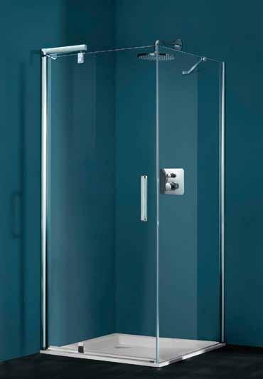 HÜPPE Refresh pure Rectangular Installation dimensions, see Appendix AB. With the side panel inline the door for side panel must be used. With shortened side panels a recess door must be used.