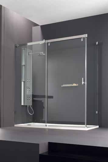 HÜPPE Vista pure frameless rectangular Measurements must always be taken Glass cut for compensating vertical wall tolerances are included in the base price Slopes and cut-outs only possible in side