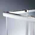 HÜPPE Design elegance Rectangular HÜPPE Design pure Rectangular elegance pure Cover caps, handle and drip deflector strip always in high-gloss silver Glass 373/375 Privatima and glass 376/377 Bubbles