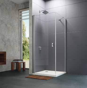 HÜPPE Design elegance Rectangular HÜPPE Design pure Rectangular elegance pure Glass 373/375 Privatima and glass 376/377 Bubbles - height sandblasted area 800mm, position central relative to unit