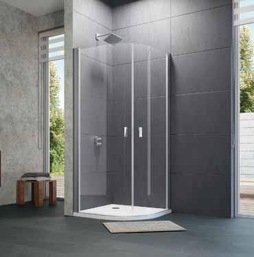 HÜPPE Design elegance Quadrant HÜPPE Design pure Quadrant elegance pure Opens 90 degrees in- and outwards. No made-to-measure possible.