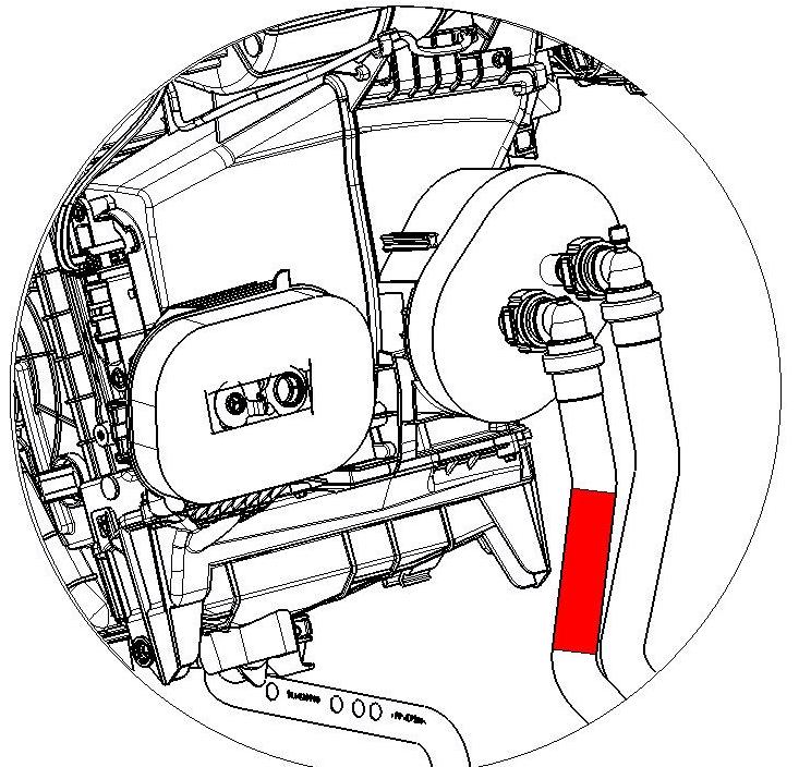 49 INSTALLING AN ADDITIONAL BOILER 2.3. Connection to supply the additional circuit The recommended zone for creating the connection is the radiator's inlet pipe (2). 2 2.4. Recommendations for assembly For starting the vehicle, it is recommended to assemble the additional boiler (4) as close as possible to the main heater unit.