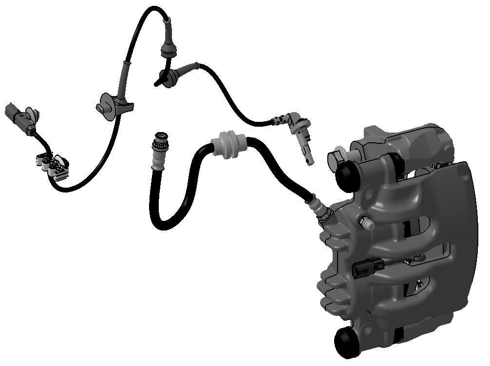 69 BRAKE SYSTEM Front left-hand wheel sensor calliper All types version 1 2 1: FRONT WHEEL SPEED