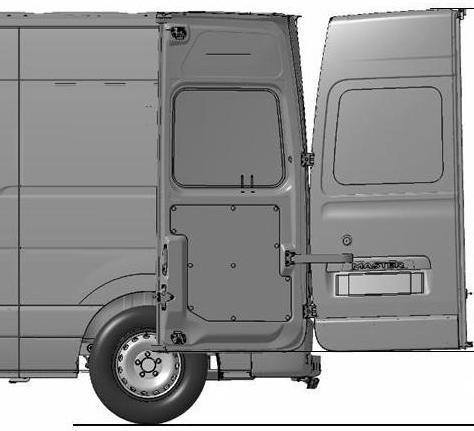 13 REAR DOOR, DIMENSIONS AND ACCESS REAR DOOR DIMENSIONS 1 3 2 Vehicle length - traction L1 - FWD Roof height H1 H2 GVW (kg) 2,800 3,300 3,500 2,800 3,300 3,500 1: Door height (mm) 1,815 2,023 2: 3: