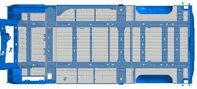 15 PLATFORM CAB, UNDER-FLOOR CROSS SECTIONS PLATFORM CAB L2 F F 2 A B C D E 1 A B C D E 1: Start of bodywork X = 1,598 2: Vehicle axis Y=0 SECTION A-A SECTION B-B