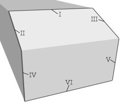 The geometry was placed in a 3D-rectangular numerical domain with length, width and height equal to 8l, 2l and 2l, respectively.