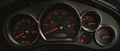 Instrument Panel Cluster INSTRUMENT PANEL FEATURES A B C D E Remote Keyless Entry System Owner Information Audio System Comfort Your vehicle s instrument panel is equipped with this cluster or one