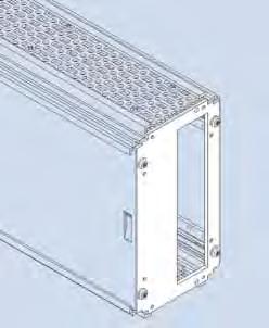 Individual Parts of the Cassettes Rear Panel RG 3 U panel wall closed. 6 U cassettes require two 3 U rear panels.