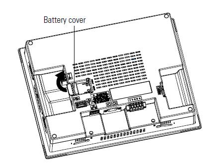 5. Remove the battery by lifting the side of the battery. 6. Insert the new battery with the positive (+) polarity facing up. 7.