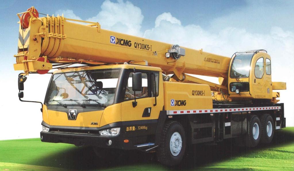 XCMG QY30K5-I Construction machine brochure Max. total rated lifting load 30t Maximum boom length 40.