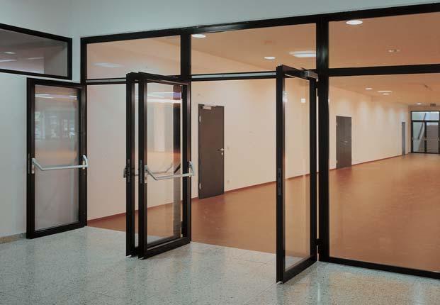 6 Schüco steel systems Jansen Jansen-Economy Fire protection systems Smoke/fire doors and closers are designed to prevent the spread of fire and smoke.