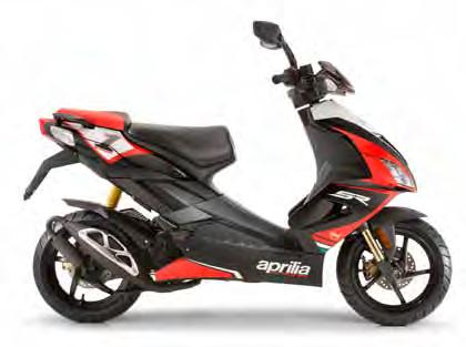 SR 50 R. It is modern motorcycle race technology applied in a scooter.