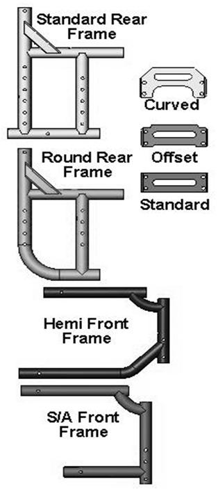 4. REAR WHEELS / SEAT HEIGHT (CONT) Rear tire, side frame, and axle plate selectins dictate seat height availability.