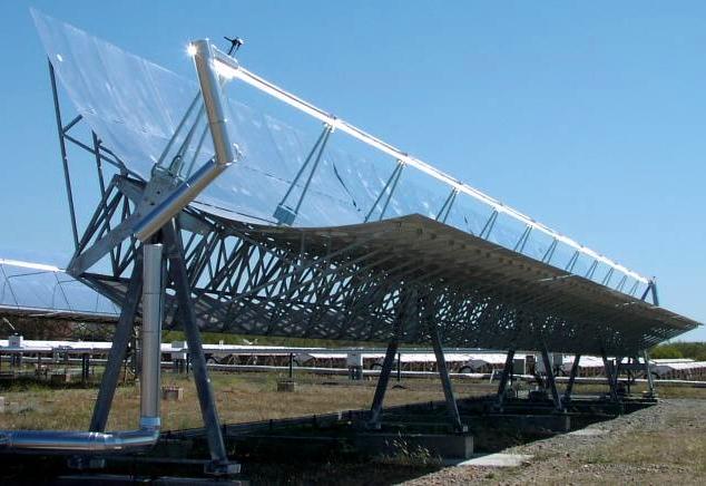 Summary European solar parabolic trough collector known geometry wind loads analysed improved support structure cost