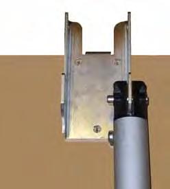 Take the first bracket and place it on the mounting board so that it is placed over the bracket centre line and slide it until the lower screw hole is centred on this line.
