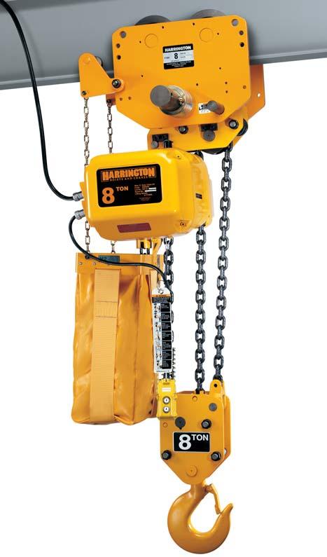 ERP and ERG Large Capacity Electric Chain Hoists With Push and Geared Trolleys To manually move our large capacity ER electric chain hoists, the PT push and GT geared trolleys provide smooth travel