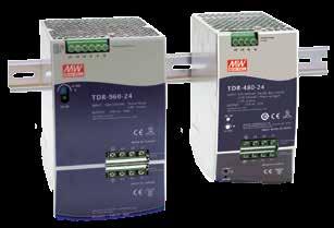DIN rail TS-35/7.5 or 15 uilt-in DC OK relay contact (optional for TDR-480) Current sharing up to 3840W(3+1) for TDR-960 WDR-120 40x 125.2x 113.5mm WDR-240 63x 125.2x 113.5mm WDR-480 85.