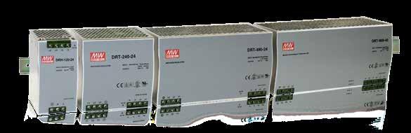 DRH/DRT Series Automate Industrial Security Network A Telecom Metal Case 120~960W 3-phase Input 340~550VAC, 3-phase (2-phase for DRH-120) Protections: Short circuit / Overload / Over voltage / Over