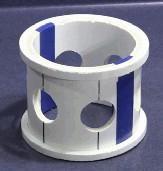 the plastic above the ridge, which secures the plastic to the hub.