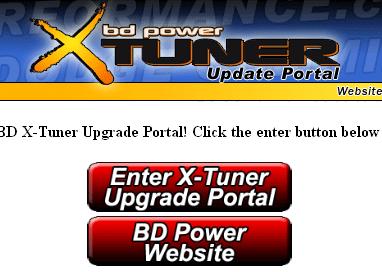 19 February 2007 Chevrolet/GMC Duramax BD X-Tuner # 1054745 15 Downloading the X-Tuner Update Log into the X-Tuner update site by typing http://xtuner.bd-power.