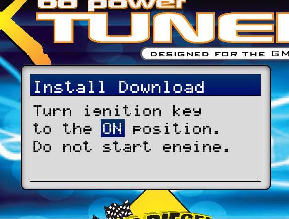 OBDII Port The downloader will power up with a BD logo. Press any key to continue to the next screen.