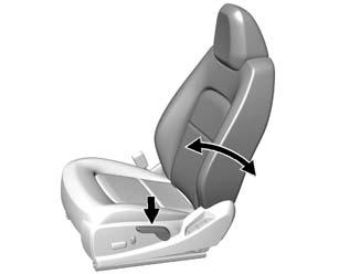 46 Seats and Restraints { Warning If either seatback is not locked, it could move forward in a sudden stop or crash. That could cause injury to the person sitting there.