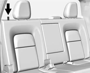 Return the head restraint to the upright position. See Head Restraints 0 43. { Warning If either seatback is not locked, it could move forward in a sudden stop or crash.