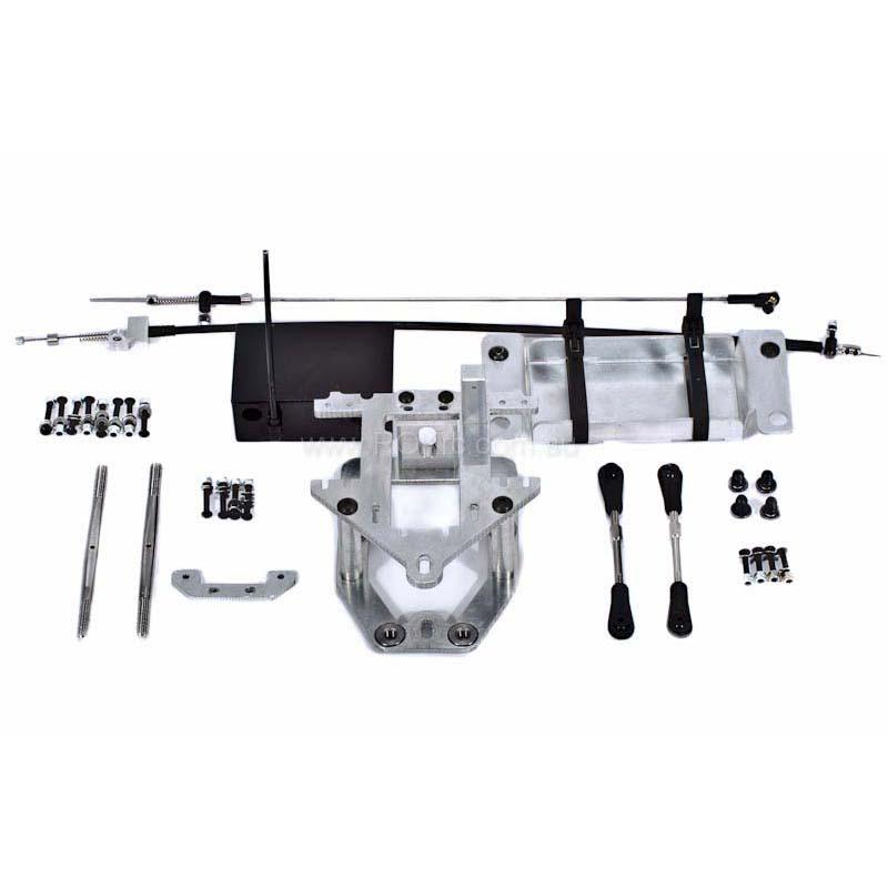 Installation: Your Basic Symsteer comprises of the following parts: Top plate, Bottom plate, battery tray and straps, radio box and antenna rod,
