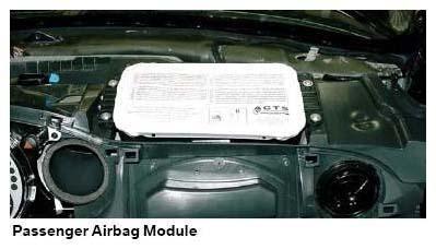 Fig. 22: Passenger Airbag Module NOTE: Only