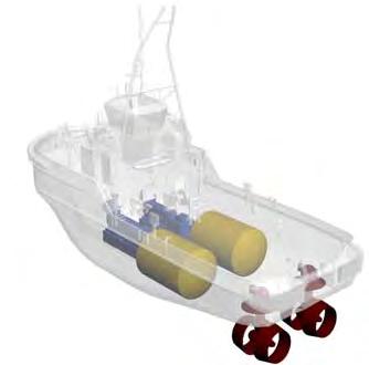 COT.LNG.001 Proposed LNG Tug design: This design has an Endurance (LNG Bunkering Cycle) of 11 (eleven) days considering normal Terminal duty. Accommodation for 10 Crew.