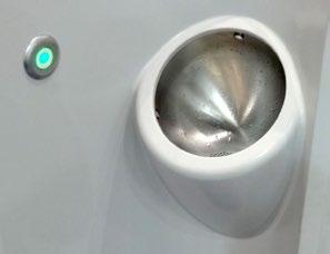 Its function is based on pressure-supported drainage into an infloor tank or on free drainage for underfloor tanks. The urinal operates on the basis of pressure flushing.
