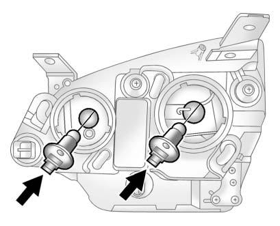 Turn the bulb assembly counterclockwise to remove it from the housing. 7. Replace the old bulb with a new one. 8. Reverse Steps 1 6 to reinstall. Fog Lamps To replace the front fog lamp bulb: 1.