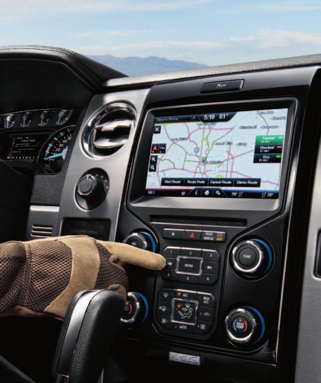 ready for your command. SYNC with MyFord Touch brings a high level of functionality to every road and trail.