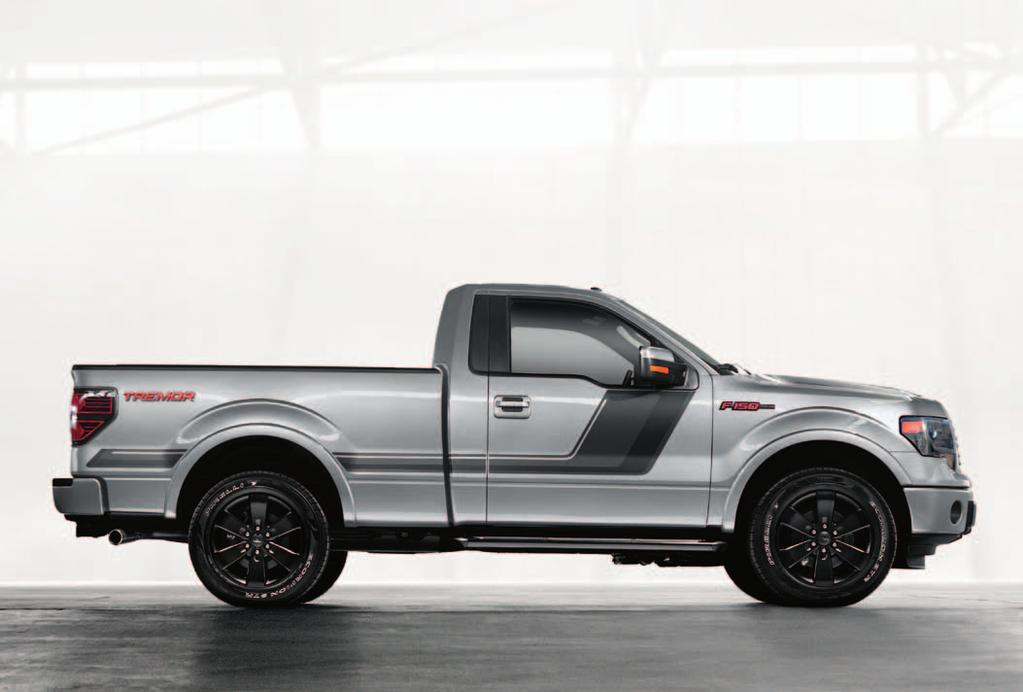 Click here to see TREMOR in action. get your quake on. How to build one very mean street truck. Start with seating for 2, a center console, and a 26" wheelbase Regular Cab F-50. Add: a 365-hp 3.