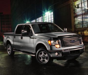 f-50 specifications Standard Features XLT SuperCrew in Ingot Silver customized with 6-bar grille insert, smoked hood deflector, 5 chrome aluminum tubular step bars, wheelwell liners, chrome exhaust