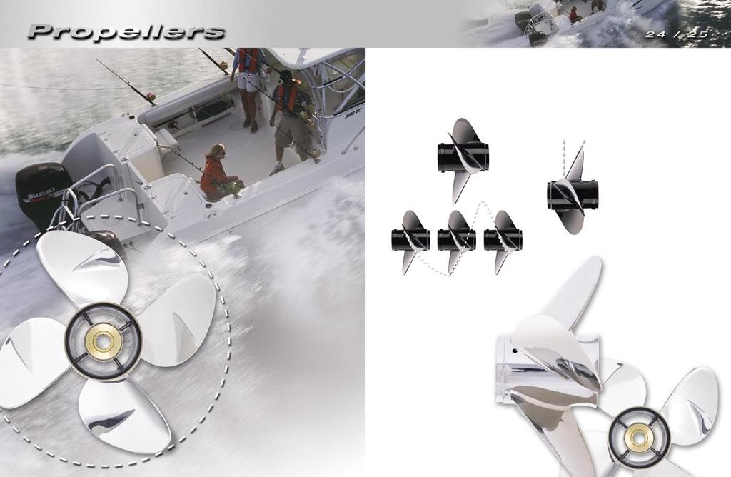 diameter SUZUKI PROPELLERS Propeller selection is very important in the performance of your boat.