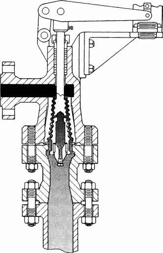 1222 Control Valve Selection and Sizing Flow FIG. 6.14m Resistor element used for valve back-pressure and noise reduction. (Courtesy of Dresser Flow Solutions.) FIG. 6.14l Multistage step trim valve for use on compressible fluids.