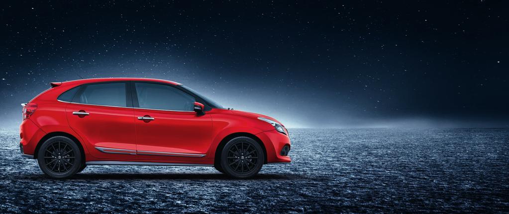 P O W E R U P I N S T Y L E Make your own statement as you power ahead on the roads in a Baleno RS.