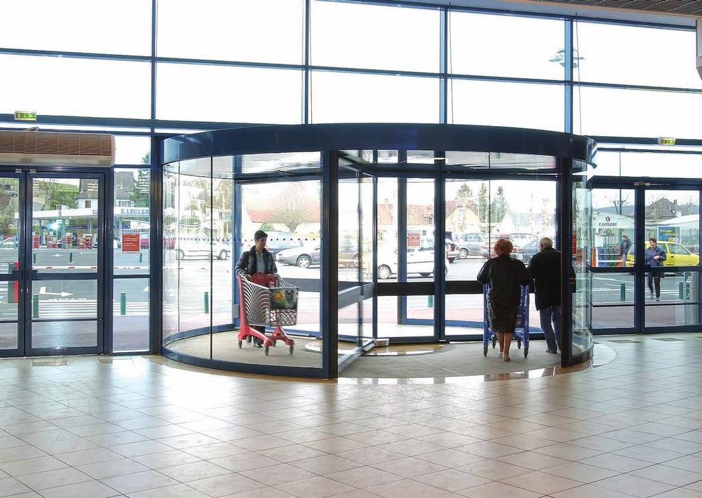 oor Systems Tournex The revolving door for intensive traffic flow The Tournex is a sophisticated automatic revolving door with spacious compartments, easily able to cope with intensive pedestrian