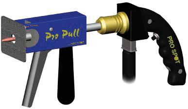 1 Selecting Pro Pull Weld Mode Make sure the ground plate is clamped firmly in place on the inside of a clean metal surface as near as possible to the wld location NOTE: Do not attach the ground to